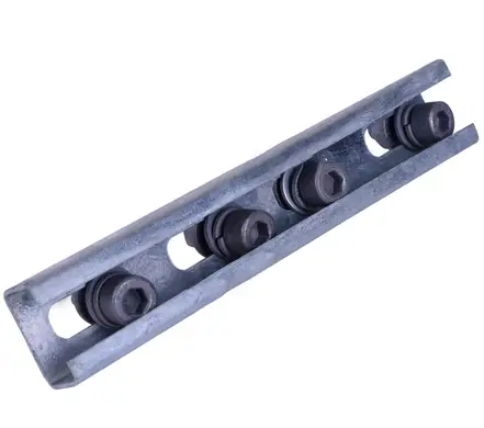 З'єднувач оцинкованого профілю ФЕМ 200x35x21x1,5мм у зборі